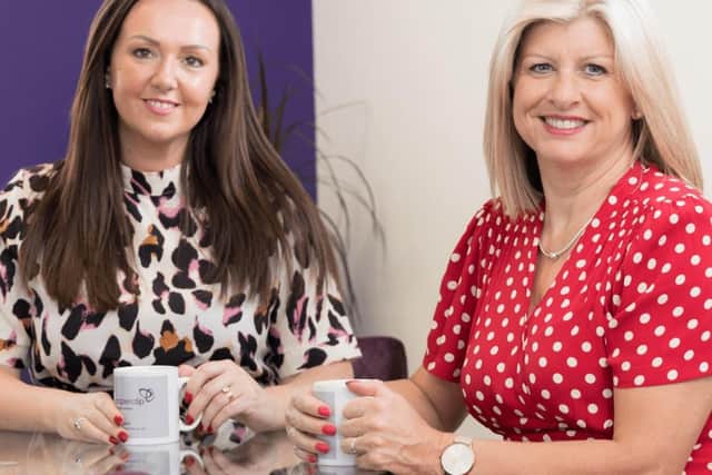 Louise Bellwood (l) with Paperclip's Managing Director, Anne Batty