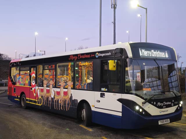 Santa will be in his grotto aboard this bus in Rykneld Square, Chesterfield on Saturday, December 16, 2023.