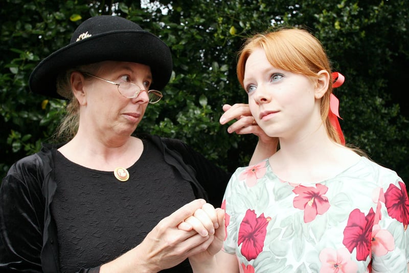 Helen Figg and Hannah Boron in  Matlock Gilbert and Sullivan Society's production of The Sorcerer in 2008.