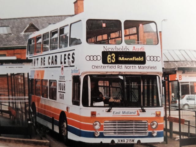 A Stagecoach double decker bus pictured in the old coach station which has since undergone modernisation.