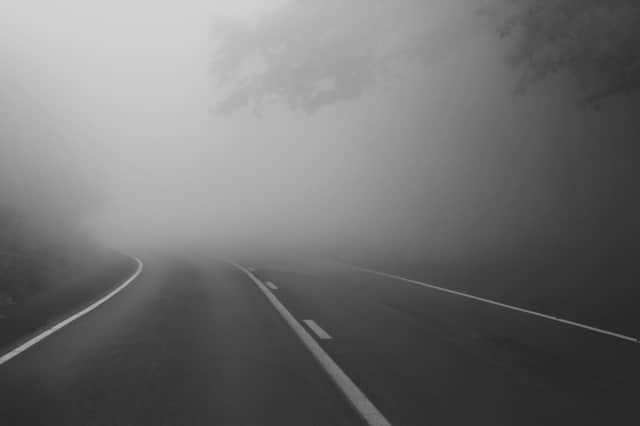 Motorists are warned to be cautious while driving in foggy conditions.