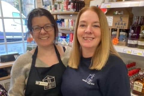 Volunteer coordinator Rachel Miller, left, and shop manager Katrina Prosser.