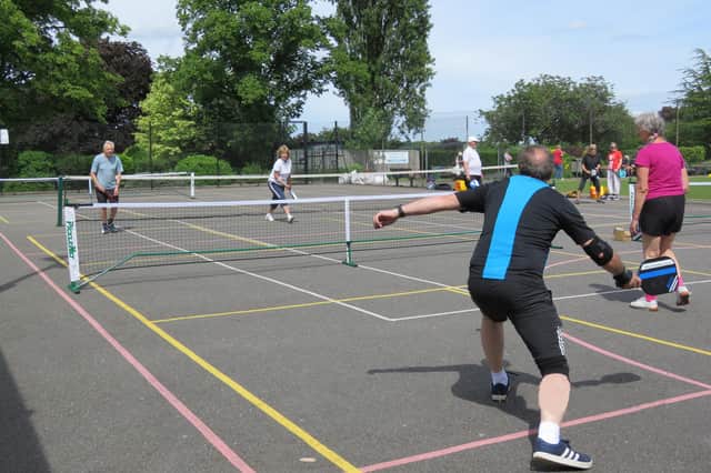 Chesterfield Pickleball Club players in action. All photos by Ian Walton.