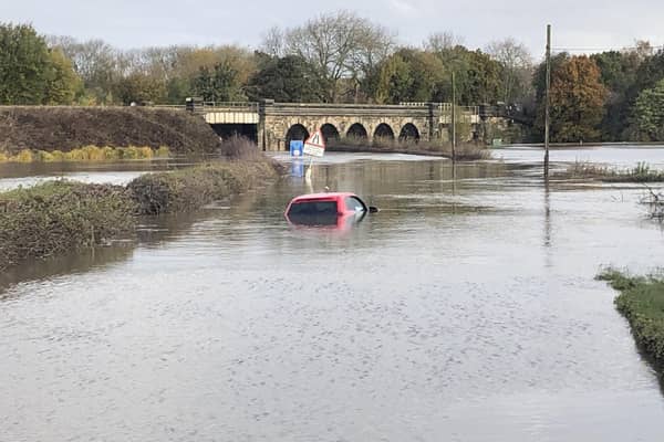 Flooding near Chesterfield in November.