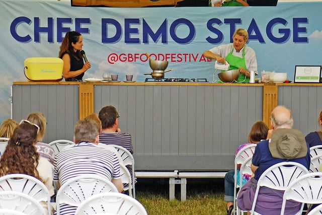 The Great British food festival returns to Hardwick Hall. Visitors pick up top culinary tips from the chef demo area