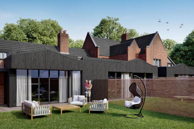 Architect's design of how the rear of the almshouses will look (image courtesy of Julian Owen Associates)