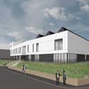 Artist's impression of the new Engineering and Life Sciences block at Chesterfield College which will replace North Block 1 on Infirmary Road.