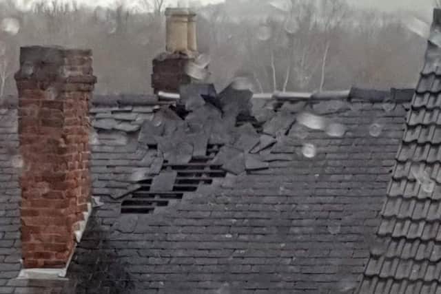 Chesterfield venue Jaceys Micropub has been forced to close after its roof was damaged by strong winds from Storm Franklin. Image: Jaceys Micropub, via Facebook