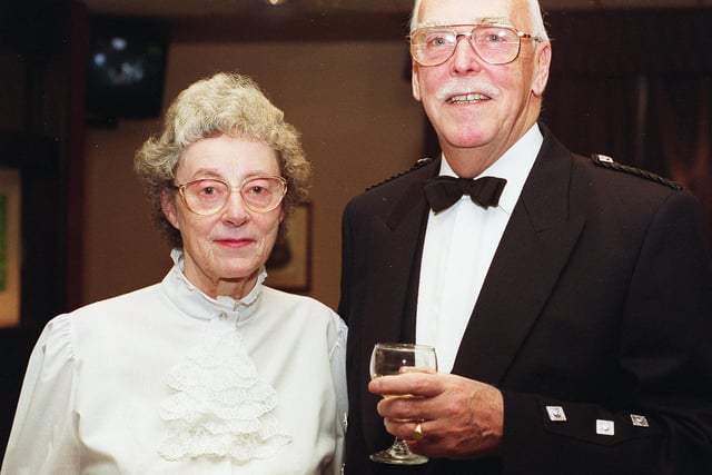 Caledonian Society of Sheffield Annual Dinner Dance in Celebration of the 242nd Anniversary of the Birth of Robert Burns at the Grosvenor House Hotel in 2001 were
Maureen and John Neill
