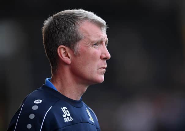 Stockport County manager Jim Gannon.