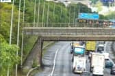 Two lanes are closed  between J27 A608 Mansfield Road (Hucknall / Underwood) and J28 A38 (Alfreton / Mansfield) is affected on the M1 northbound.
