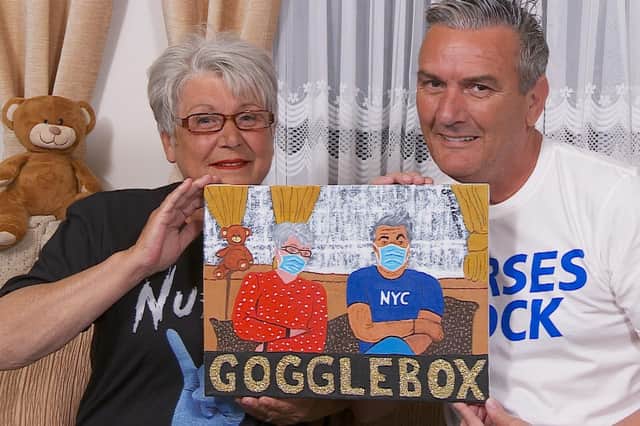 Win a Gogglebox painting by your favourite sofa critics.