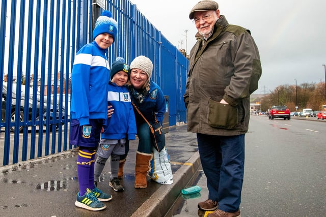 Wednesday supporters arrive for the home game against Preston North End in December 2018.