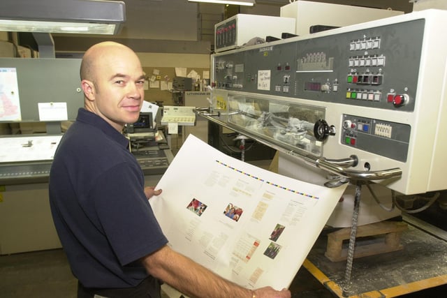 Nick Short working on the Komori 540 B1 Press at  Slater Printing