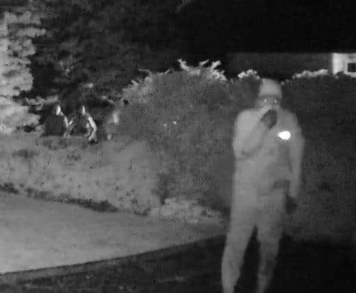 Police investigating a ‘suspicious incident’ in a Derbyshire village have released CCTV images. Image: Derbyshire police.