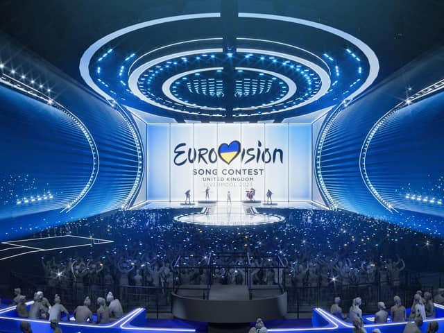 The international music show will take place at the 11,000-capacity Liverpool Arena in May. Picture: BBC/Eurovision
