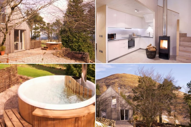 Just a stone's throw from Edinburgh, at the end of a winding farm track in the Pentland Hills, Westside Woodshed feels a million miles from city life. The eco-friendly accomodation sleeps two and comes with a hot tub with views of the South Bank Hill, Hare Hill, and the Kips. Inside there's a bright open plan living area with a mezzanine level containing a luxuriously cosy, white linen-dressed king-sized bed, and an indulgent bathroom with  underfloor heating. Book at www.hostunusual.com.