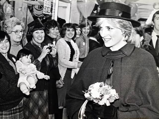 Princess Diana in Belper in 1981.