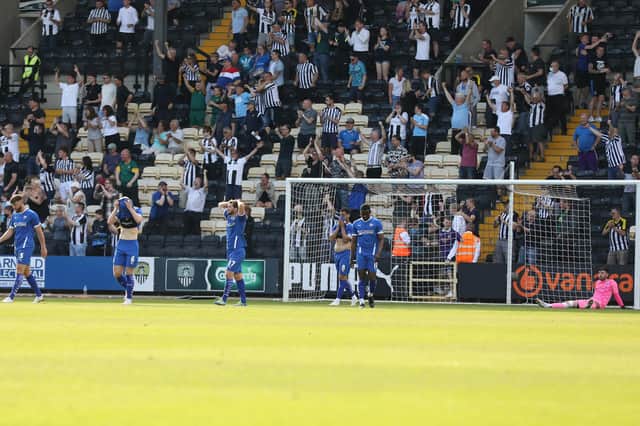 Chesterfield fell to a late defeat against Notts County in the play-off eliminator at Meadow Lane. Picture: Tina Jenner.