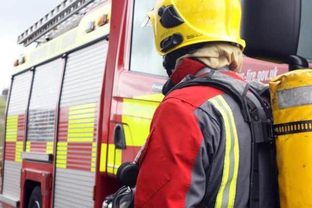 Firefighters responded to reports of a blaze