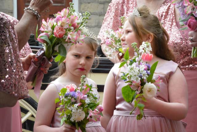The youngest bridesmaids were Scarlett Morgan, 7, and Phoebe Lees Holt, 8 (photo: Annie May Jones)