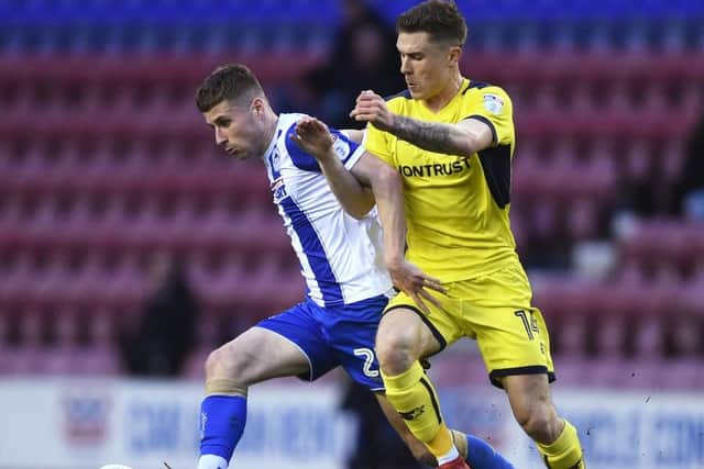 Ryan Colclough pictured in action for Wigan Athletic.