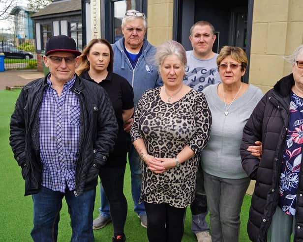 Members of the Staveley Improvement Team. Seen Briany and Bill Cooney, of the Old Rectory Guest House; Keith Bannister owner Harleys bar; Paula Smith of Hair with Attitude; Simon Bannister of Tillys tavern; Linda Bannister of Harveys bar and Emma Watson manager Harveys bar.