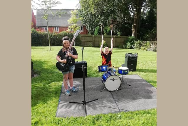 Brooklyn and Rowan who regularly go busking around Chesterfield, recently played in Sheffield. They will perform at a festival in Gainsborough next month.