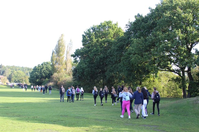 The whole school community was involved last with over 1,000 students and staff walking from the school to Linacre Reservoirs and back via footpaths and bridleways through Old Brampton and Hemming Green. More vulnerable and less able students completed a shorter route.