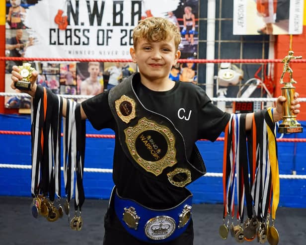 Caden ‘Tornado’ James, 8, of Chesterfield has been picked to represent England at international boxing tournament in Ukraine. Caden, who is currently North East Junior Boxing Champion and East Midlands Junior Boxing Champion has trained with world-famous boxers before, including Tyson Fury and Ricky Hatton.
