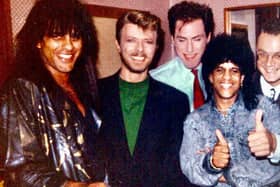 Mick and Dez Bailey with David Bowie
