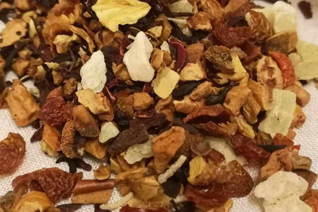 Cup & Saucer's The Pennine Picnic tea is a tropical fruity flavoured tisane.
