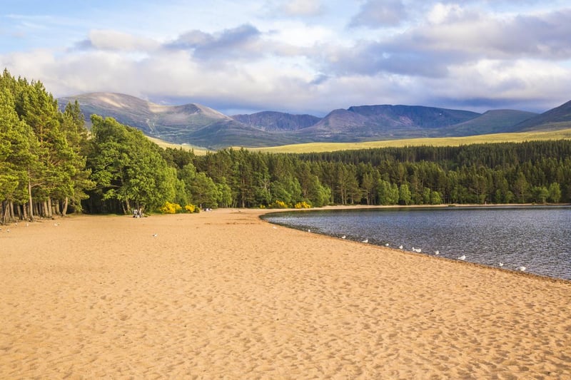 Loch Morlich is Scotland’s only freshwater beach and sits at the foot of the Cairngorms, in the heart of the mountain range. Surrounded by forest, it is a popular haunt for watersports, with the likes of paddleboarding, canoeing and kayaking all on offer.