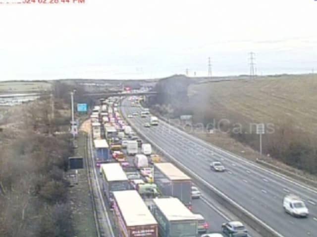 National Highways have warned drivers of one-hour-long delays as traffic is queuing up to Junction 29A (Markham Vale / Bolsover).