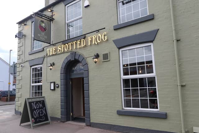 The Spotted Frog pub in Chesterfield. Owner Trevor Marples is 'extremely disappointed' by the Tier Three decision.