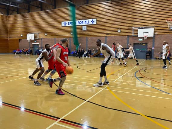 Action from Encon Derbyshire Arrows' win over Birmingham Rockets. Photo submitted.