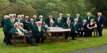 Alfreton Male Voice Choir with music director Terry Clay and accompanists Lisa Smith and Michael Anthony.