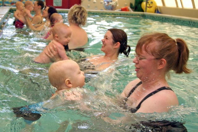 Water babies session held at Alfreton Park School's swimming pool.