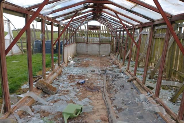 An elderly man's greenhouse was smashed up in the Bolsover and Clowne area earlier this week.