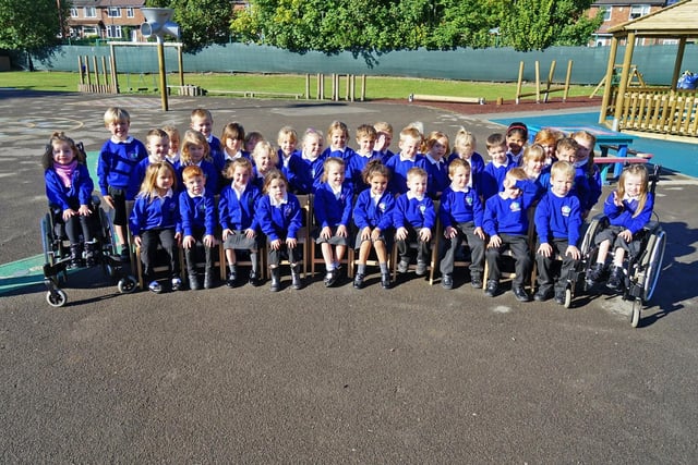 The Sept 2022 Reception class at Inkersall Spencer Academy School. The Logical Ladybird and Blossoming Butterflies classes are pictured.