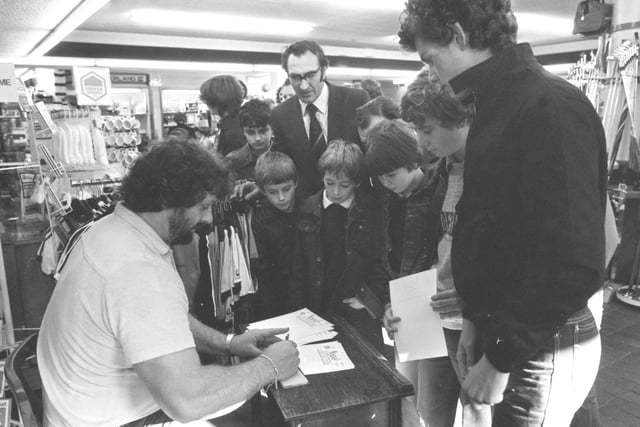 Former European Shot Putt Champion Geoff Capes was pictured at Josephs toy shop in October 1981. Were you there?