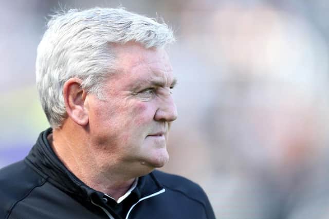 Newcastle United head coach Steve Bruce is under pressure at Newcastle United. (Photo by George Wood/Getty Images)