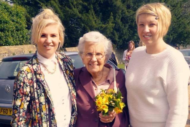 Beth and Katie Atkinson with their grandma.