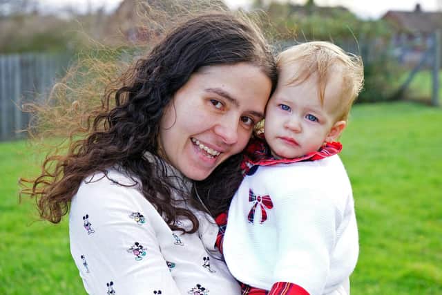 Maria Martin seen with daughter Isabella Bower thanks hospital staff for helping her through pregnancy                               