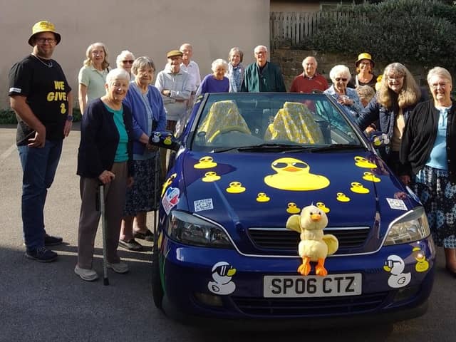 Prior to setting off on their epic journey, the 'Ey Up Duck' banger made a special visit to the b:friend Gleadless Social Club in Sheffield. The older neighbours at the club were overjoyed to meet Sol and James and had the opportunity to admire the car before its grand adventure.