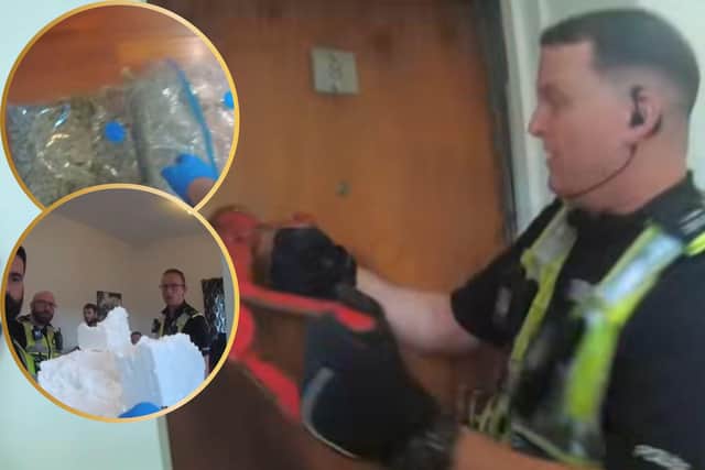 Watch: Police find plate of cocaine in fridge during drug raid in ...