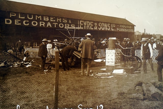 Chesterfield agricultural show at Saltergate football ground 1910.