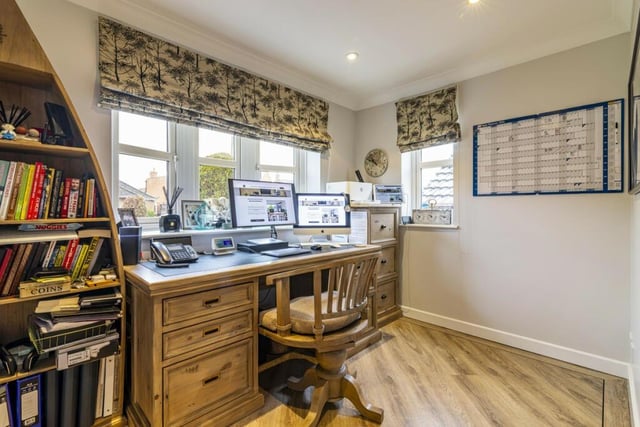 An attractive room at the £750,000 Church Lane property that can be utilised as a home office or study.