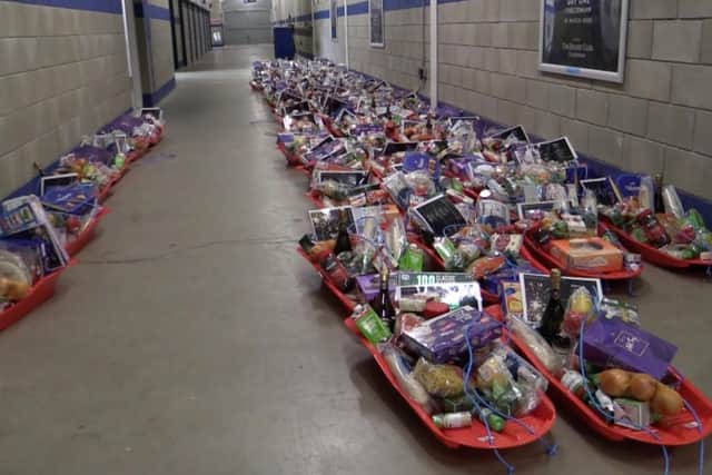 Around 250 families wil receive a sledge as part of the Sliding into 2022 project being delivered by Chesterfield FC Community Trust (Picture: Spireites Trust)