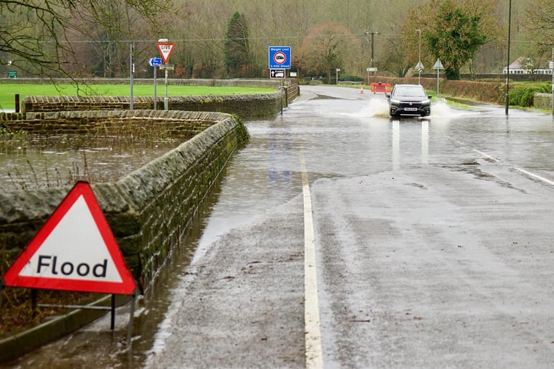 A number of roads in the Darley Dale area have been hit by flooding.